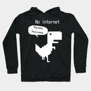 8bit Dinosaur no internet Hoodie